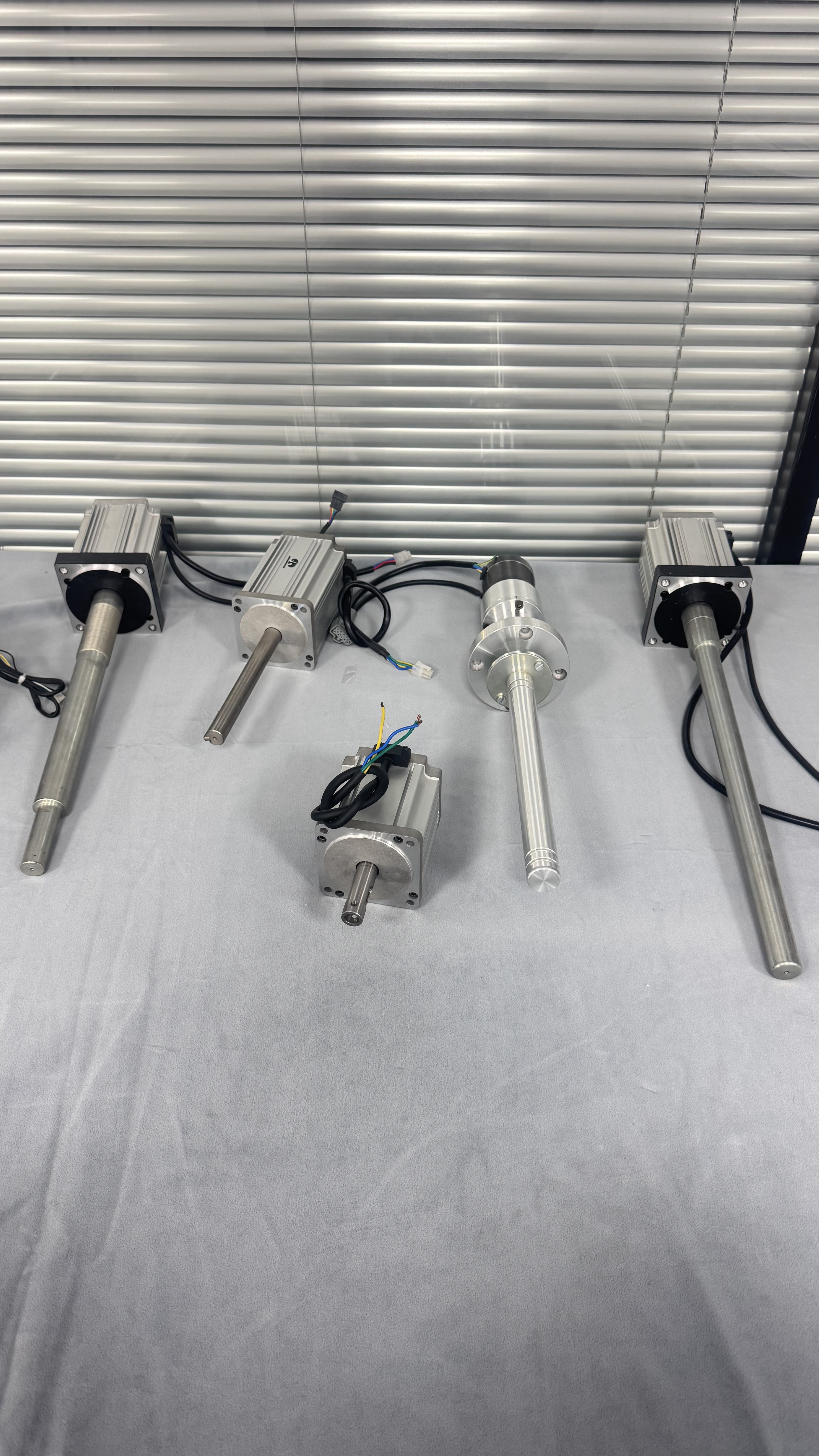NEMA frame integrated stepper and servo actuators ready for inspection